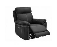 Poltrona relax elettrica in pelle Nero - ISIRIS