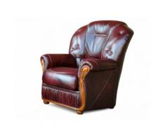 Poltrona 100% cuoio di bufalo Bordeaux - DAPHNE