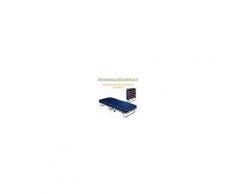 EverGreenWeb Brandina Pieghevole con Materasso Singolo 80x190 alto 10 cm in Waterfoam + Cuscino Memory Foam GRATIS, Rivestimento Anallergico, Rete Singola a Doghe in Legno Naturale, con Ammortizzatori, 4 Ruote ANTIGRAFFIO Smontabili