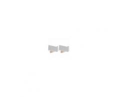 QAZQA Set di 2 lampade da parete design bianco - Fold