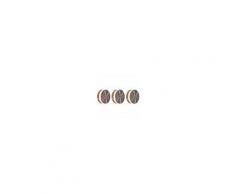 QAZQA Set di 3 lampade da parete in acciaio con LED IP44 - Theo Round