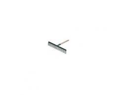 Rastrello Terra 18 Denti 4 Mm Lunghezza 45 Cm Per Raccolta Foglie Senza Manico
