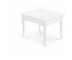 Milani Home DOMINICK - tavolino bacheca in legno massello piano in legno 60 x 60