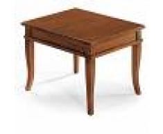 Milani Home DOMINICK - tavolino bacheca in legno massello piano in legno 60 x 60