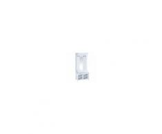 Homcom Mobile Ingresso con Appendiabiti Specchio e Scarpiera in Legno, Bianco, 80x40x170cm