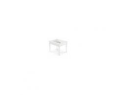 Milani Home DORIAN - tavolino bacheca in legno massello piano vetro 60 x 60