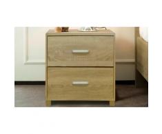Comodino Parigi in legno: Rovere sbiancato