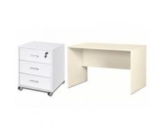: Cassettiera / 70 x 50 x 41 / Olmo Chiaro-Bianco Fiammato