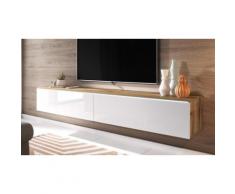 Mobile TV Selsey Origami: Cemento-Bianco lucido / Senza LED
