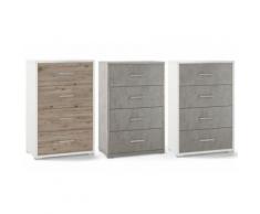 Cassettiera: Ossido bianco-Rovere rustico