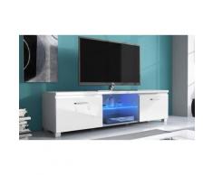 Mobile porta TV con luci LED: Bianco / 150 cm