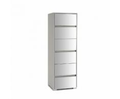 Settimino 6 cassetti con specchio RIO, grigio chiaro