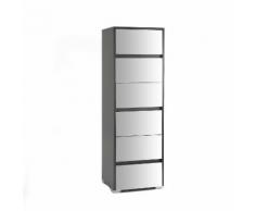 Settimino 6 cassetti con specchio RIO, grigio scuro