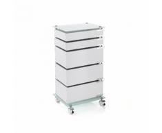 Cassettiera con ruote BIG BOBO, bianco opaco