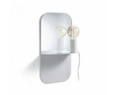 Lampada/mensola/specchio MAGIC SHELF, bianco