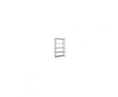 GRIMA Scaffale Metallo 5 Ripiani 50 Kg Grigio Montaggio A Bulloni 96x185x30 Cm (Lxhxp)
