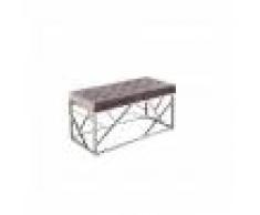 Arredinitaly Outlet Panca Rayan Velluto Grigio 97x44
