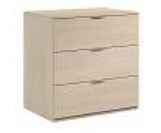 Caesaroo Comò Rovere chiaro 3 cassetti Rovere chiaro
