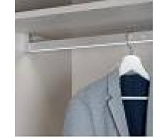 Caesaroo Barra Appendiabiti con illuminazione Led 70 cm in alluminio anodizzato opaco Anodizzato opaco