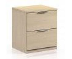 Caesaroo Comodino rovere chiaro 2 cassetti Rovere chiaro