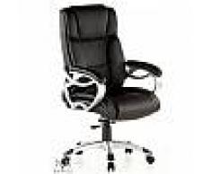 Hjh Poltrona executive ergonomica Triton 400, pelle nera
