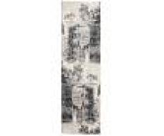 RugVista 80X250 Tappeto Cloudy Moderno Vintage Alfombra Pasillo Grigio Chiaro/Grigio Scuro
