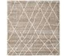 RugVista 250X250 Tappeto Moderno Shaggy Tangier Quadrato Marrone Chiaro/Grigio Chiaro Grandi