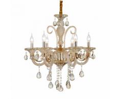 Lampadario da 6 luci lampada In vetro Cristallo dorato 2076-6