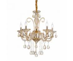Lampadario da 5 luci lampada In vetro Cristallo dorato 2076-5