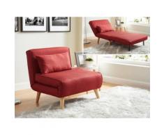 Poltrona letto in tessuto Rosso - POSIO