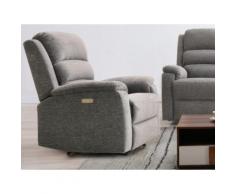 Poltrona relax elettrica in tessuto Antracite - NEVERS