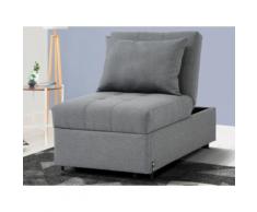 Poltrona letto in tessuto Grigio - LESNA