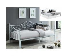 Letto divano con letto estraibile in Metallo 90x200 cm Bianco - SEBILLE