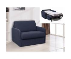 Poltrona letto a ribalta in tessuto NADOA - Posto letto 70cm - Blu