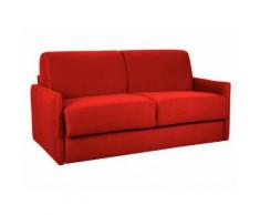 Divano letto a ribalta 4 posti in tessuto Rosso - Materasso larghezza 160 cm - Spessore 22 cm - CALIFE