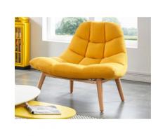Poltrona design in tessuto Giallo - KRIBI