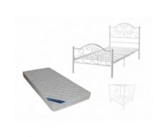 Pacchetto CAMERA bambini LEYNA - letto 90x190 cm + materasso e comodino - Bianco