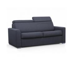 Divano letto 4 posti a ribalta in Tessuto Grigio - Larghezza Materasso 160 cm - Spessore 18 cm - VIZIR