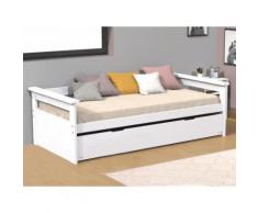 Letto divano con letto estraibile 90x190 cm abete Bianco - ALFONSO