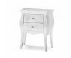 Classico Italiano ARREDinITALY: Comodino Art. 1252 Laccato Lucido Bianco