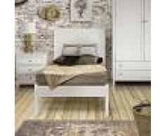 Classico Italiano ARREDinITALY: Letto Singolo Scicli Laccato Bianco Opaco