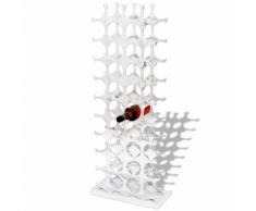 vidaXL Portabottiglie in Alluminio per 40 Bottiglie di Vino Argento