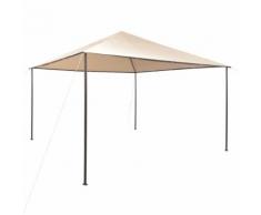 vidaXL Gazebo Padiglione Tenda Tettoia 4x4 m Acciaio Beige
