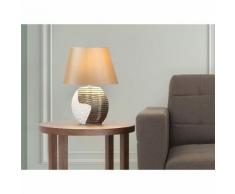 Beliani Lampada - Da tavolo comodino Colore beige/rame ESLA