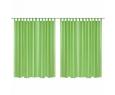 vidaXL Set 2 pz Tenda pura 290 x 245 cm verde