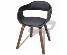 vidaXL Sedia da Pranzo in Pelle Artificiale con Gambe Legno Curvo