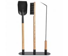 Esschert Design Set Attrezzi per Camino in Acciaio al Carbonio FF208
