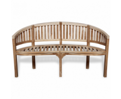 vidaXL Panchina a banana in legno di teak 2 posti 120 cm