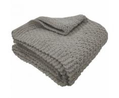 Overseas Coperta fatta a maglia 130x150 cm grigia