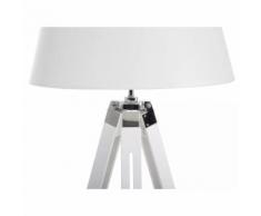 Beliani Lampada da pavimento in legno - Bianco MADEIRA